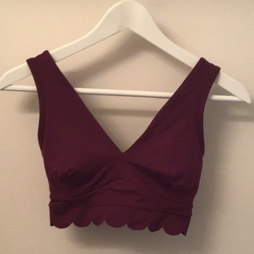 Purple sports bra